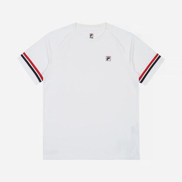 Fila Line Functional Color S/S Women's T-Shirts - White,NZ 723-91728